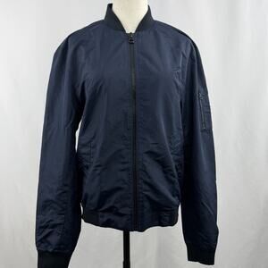 Lucky Brand Men’s Lightweight Bomber Jacket Navy Mesh Lined Size Medium